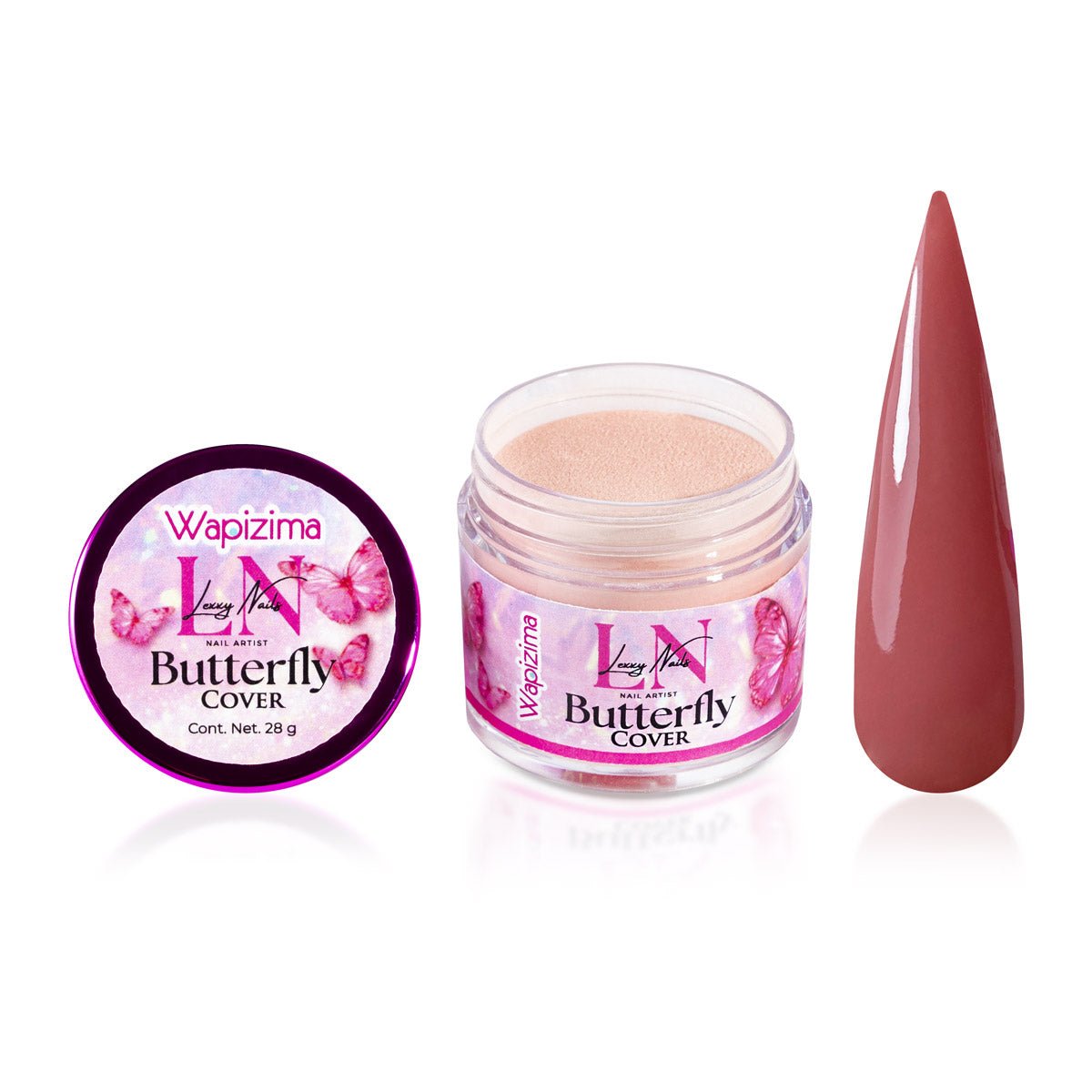 Acrílicos 1oz Colaboración Lexxy Nails (Butterfly & Butterfly Shine)