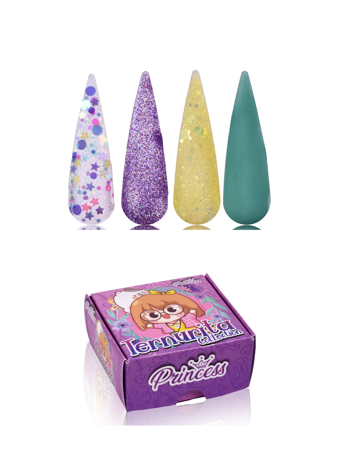 Colecciones Acrílicas Princess 4 piezas