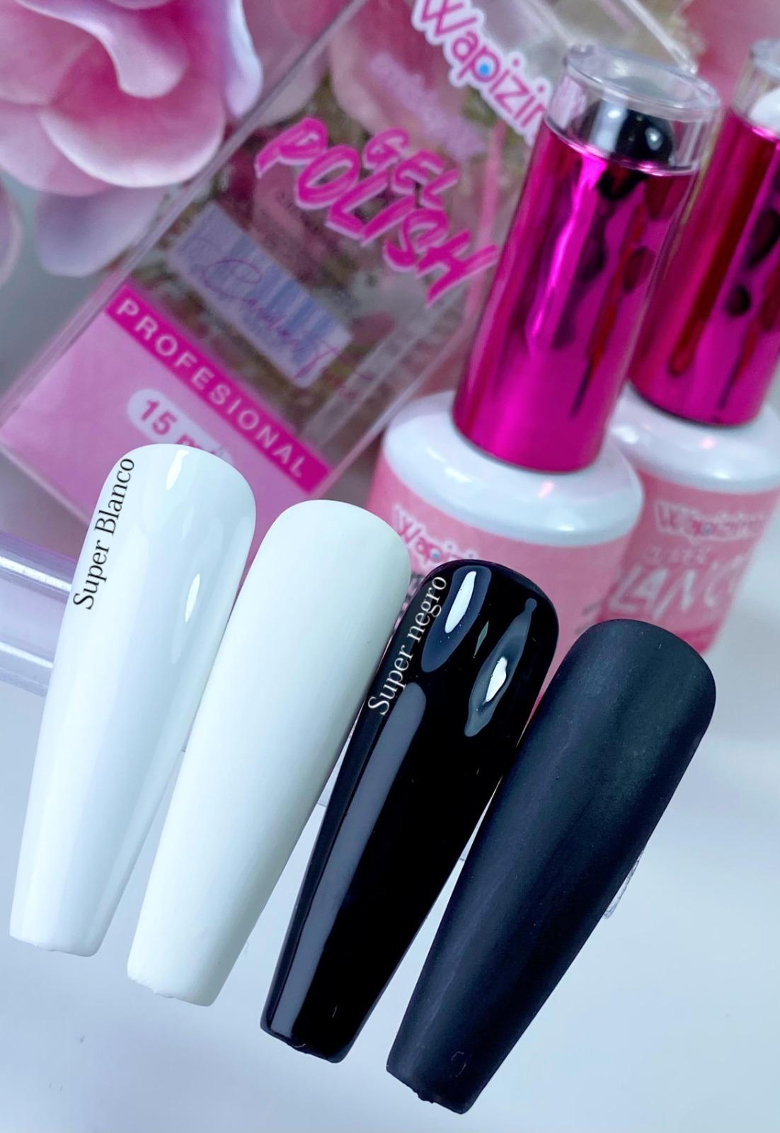 Gel Polish Súper Blanco & Negro Individual