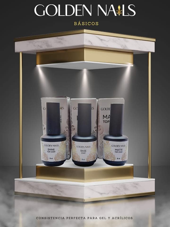 TOP COAT, BASE COAT, TOP MATTE GOLDEN
