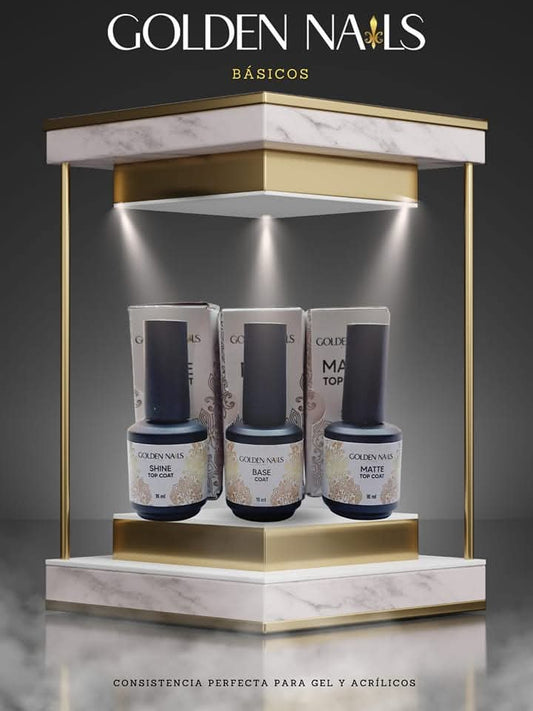 TOP COAT, BASE COAT, TOP MATTE GOLDEN