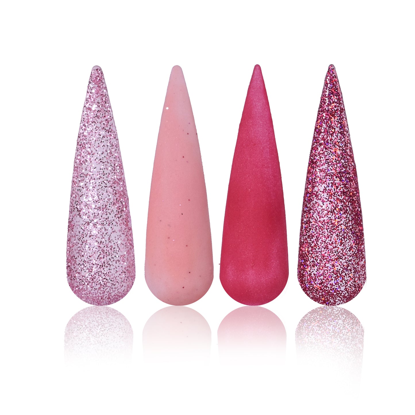 Colecciones Acrílicas Rebel Pink 4 piezas