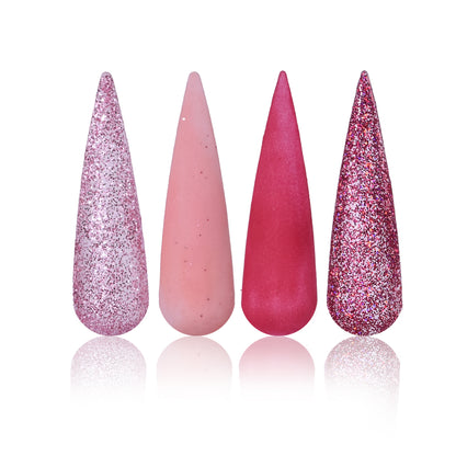 Colecciones Acrílicas Rebel Pink 4 piezas